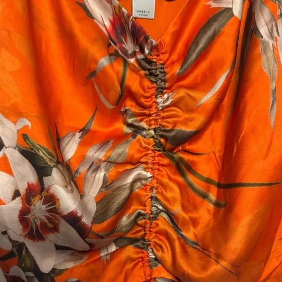 All Saints Alexia Dorada Sleeveless Floral Top, Size 8, Color Orange/Cream/green - Picture 5 of 10